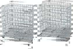 Bulk Storage Container: Steel, Basket-Style Bulk Container